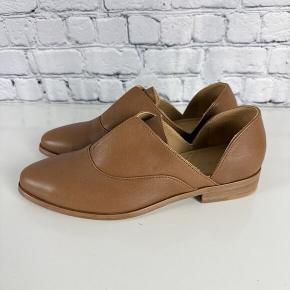 Nisolo Emma D'Orsay Oxford Loafers Shoes Leather Slip On Flats Nutmeg Womens 8.5 - Picture 4 of 13